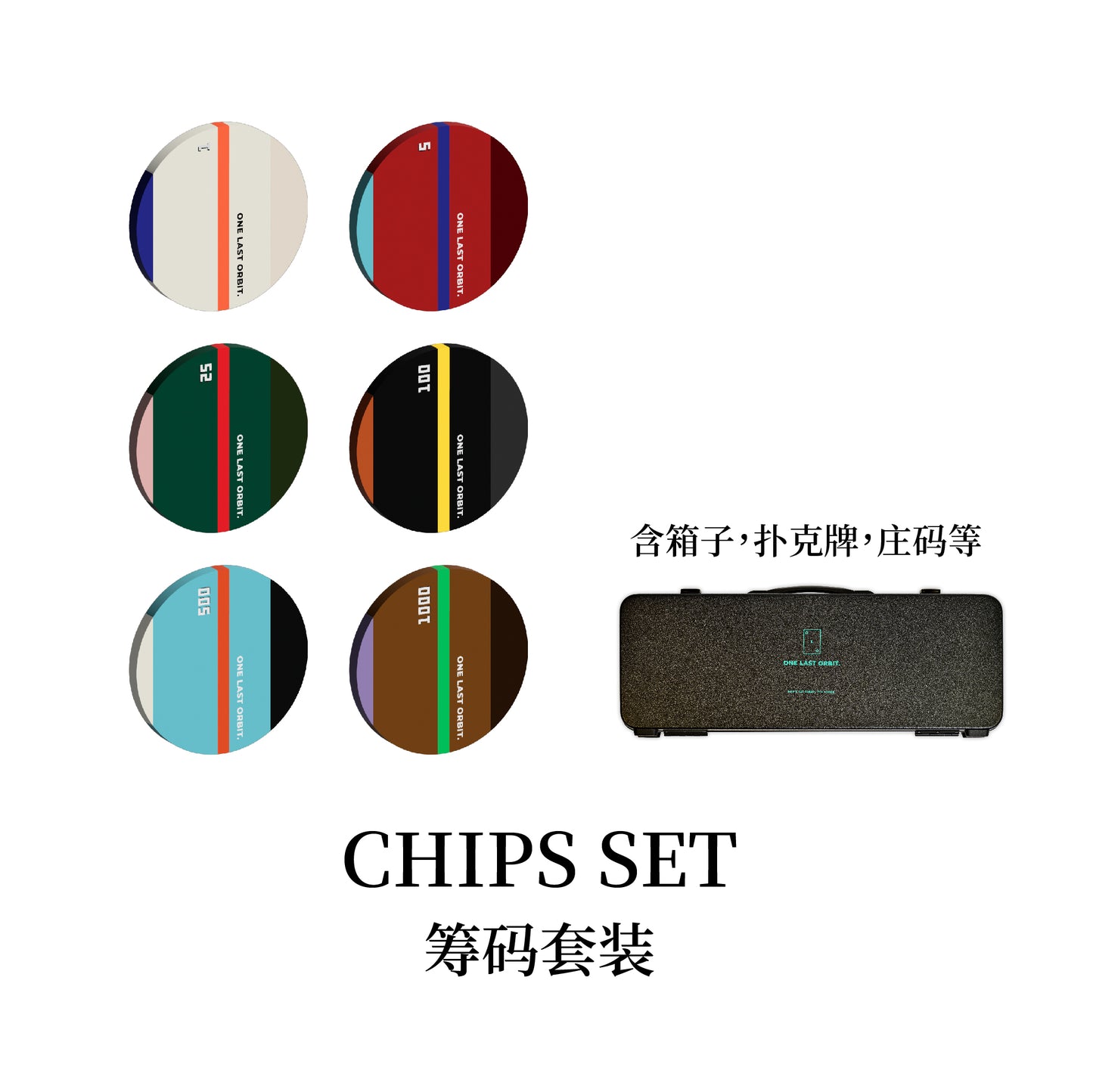 [500-Pieces Ceramic Poker Chips Set] 3 Chip Value Options